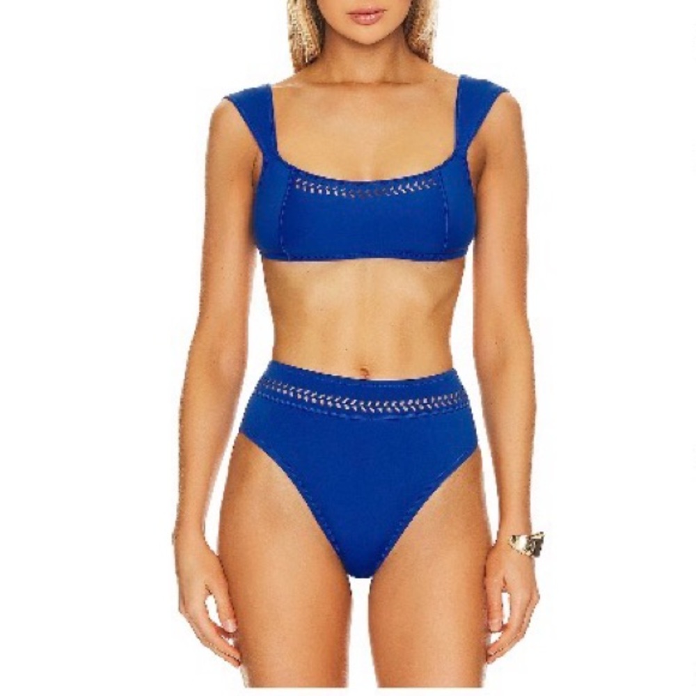 GIGI C Royal Blue High-Waist Bikini Set
